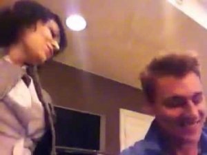Alex Sparrow rehearses with Krishti Tomita- his vocal coach