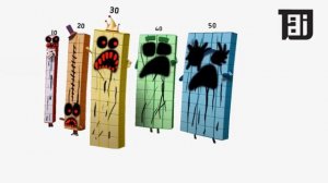 Numberblocks All Big NUMBER 10 20 30 40 50 AS HORROR VERSION Guy Fawkes Night