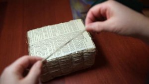 Делаем коробочку из джута для приправы