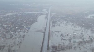 Масштабное половодье в Курганской области, Россия