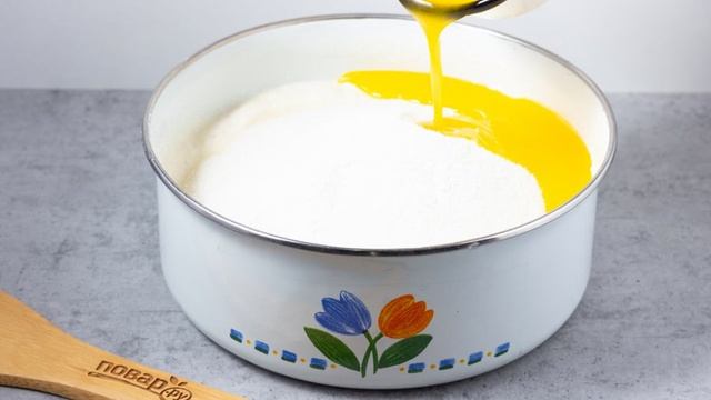 Манник без яиц с яблоками