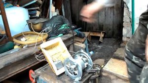 Эксперимент проточки ротора, без токарного станка.