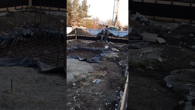 Фундамент монолитный #строимдом#бетон# смотреть онлайн