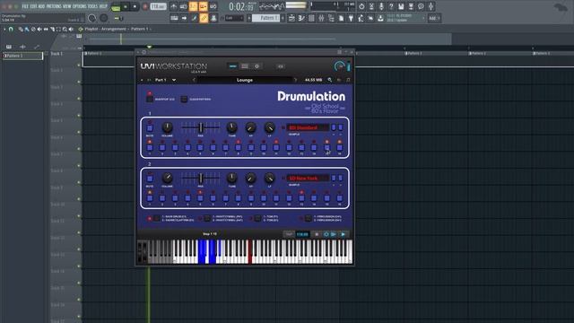 UVI Drumulation drum machine VST - Sound and presets demo, synthwave drums смотреть онлайн