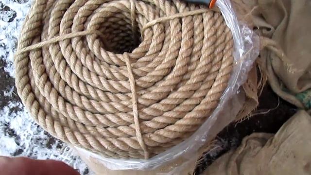 Джутовый канат для отделки швов деревянных домов из бревен смотреть онлайн