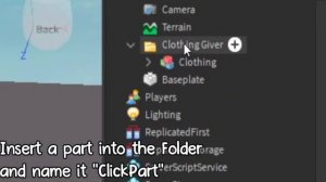 How to make a Clothing Giver On Roblox Studio