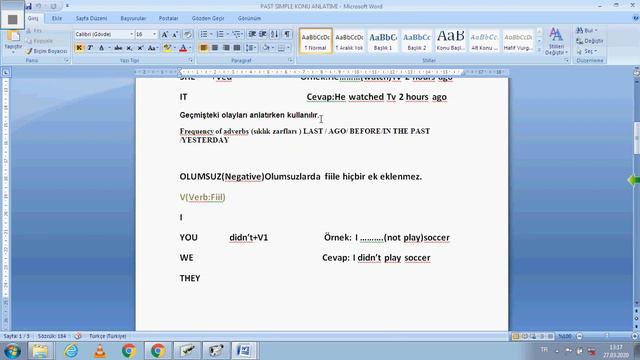 GEÇMİŞ ZAMAN (PAST SIMPLE)Türkçe anlatım смотреть онлайн