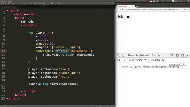 JavaScript Methods Tutorial, How to Create JavaScript Methods