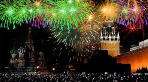 Футаж Новогодний фейерверк HD