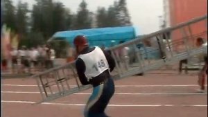 Пожарно-прикладной спорт г. Нерюнгри 2008 (трехколенная лестница)