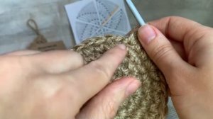 МК круглая корзина из джута