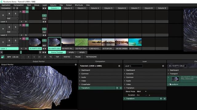 Resolume Arena in 2min! 1_9 Transitions