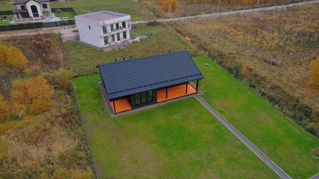 Каркасный дом в КП Павловский парк. Аэросъёмка с коптера недвижимости в СПб и Ленобласти. смотреть онлайн