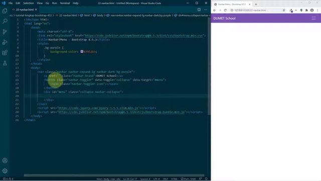 Tutorial Bootstrap 4 #23 Navbar Bootstrap Dan Font Awesome смотреть онлайн