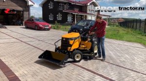Садовый трактор Cub Cadet XT3 с ковшом и прицепом. Кошение. Обзор. Тест-драйв. Отзывы.