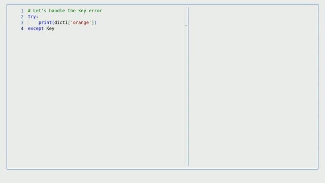 Python - Error Handling: Key Errors