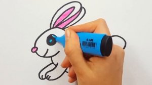 Bolalar uchun Quyon rasm chizish:Drawing Rabbit for children:Рисование Кролик для детей