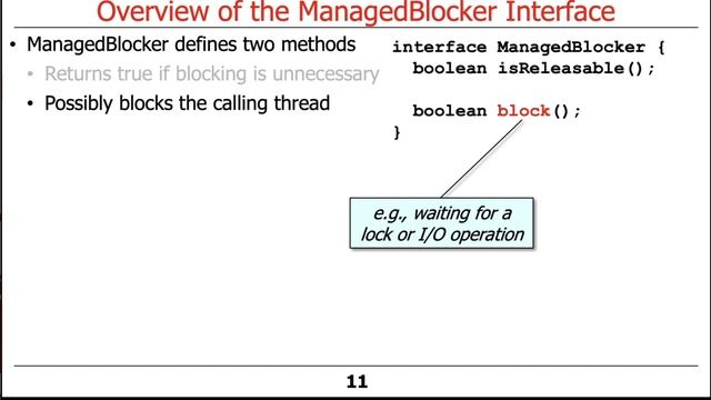 Overview of the Java Fork-Join Framework’s ManagedBlocker Interface смотреть онлайн