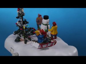 Lemax Настольная композиция Дети лепят снеговика Артикул 44210