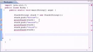 Intermediate Java Tutorial - 14 - Stacks, push, pop