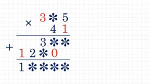 Как решать числовой ребус ➜ Найдите неизвестные цифры в примере