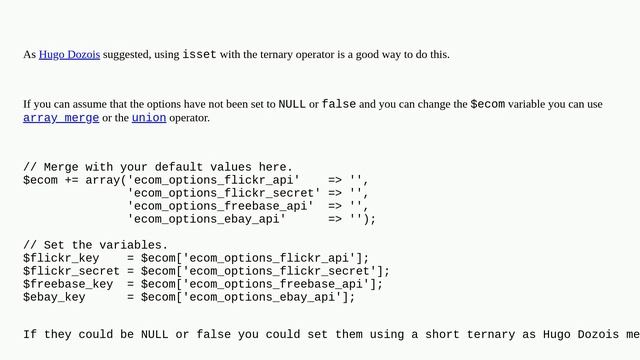 Codereview: Alternative for checking the existence of a value in PHP