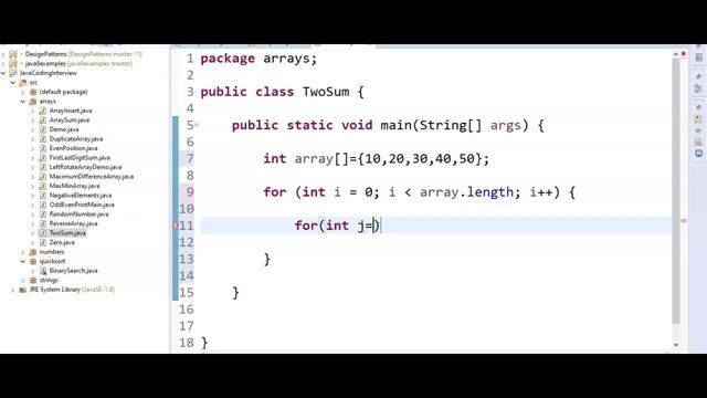 Java Two Sum Problem : Find Pair with given sum in an array