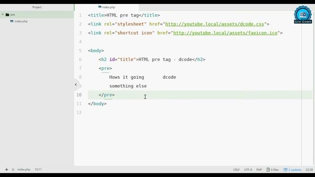 Preformatted Text Element HTML Pre Tag #html #htmltutorial