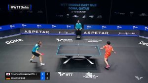 Harimoto Tomokazu vs Ruwen Filus WTTDoha star contender men's finals | table tennis