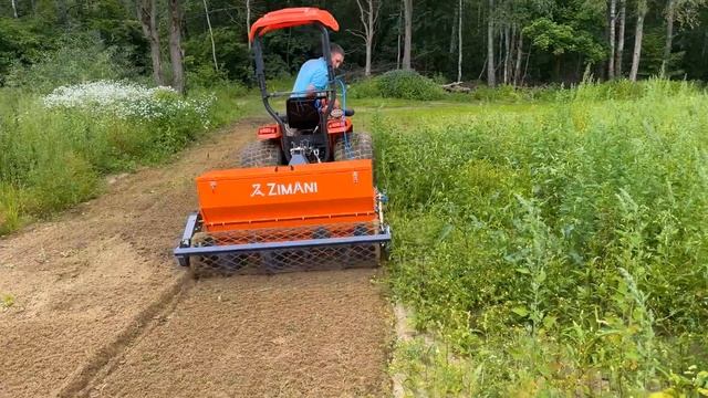 Что такое бывает?! Как??? От бурьяна до газона за 1 шаг! Трактор ZimAni KUBOTA B2741 и "СТОУНБУРЬЕР
