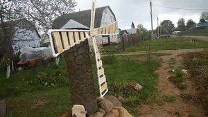 Декоративная садовая мельница своими руками