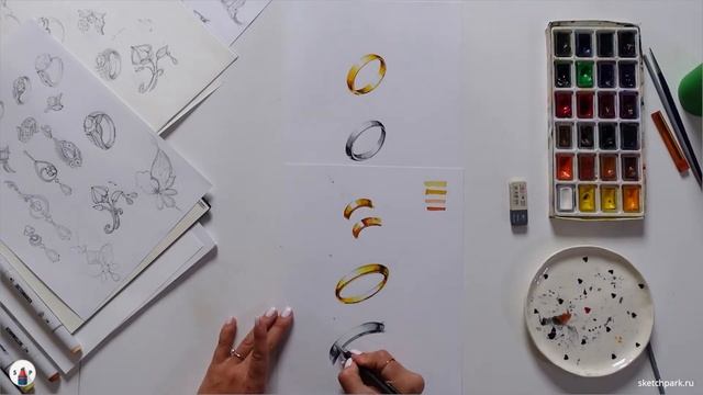 Скетчинг ювелирных украшений