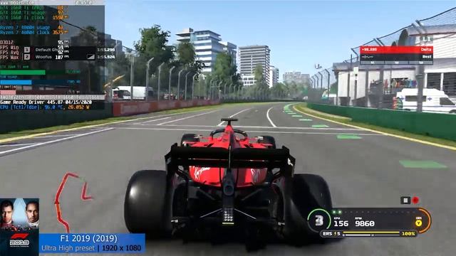 ASUS TUF A15 FA506 - F1 2019 benchmark test (AMD Ryzen 7 4800H, GTX 1660 Ti) смотреть онлайн