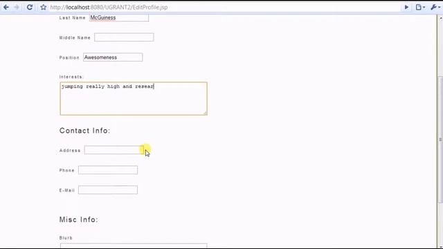 University Grant System - CSE308 Java Web App Project