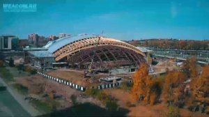 Таймлапс строительства Ледового дворца "Байкал"