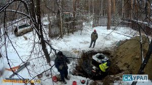 Зимний монтаж септика Урал-2 Био