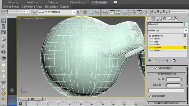 3dmax  Editable Poly  set ID сохранить и загрузить набор выделенных полигонов смотреть онлайн