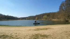 Самодельный водный велосипед, велокатамаран