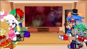 Security Breach Reacts to Afton Family [Gacha FNaF]
