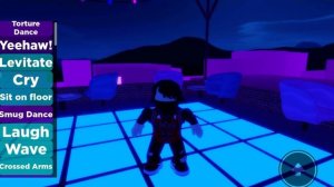 Trying out some new emotes on vibe place (Roblox)