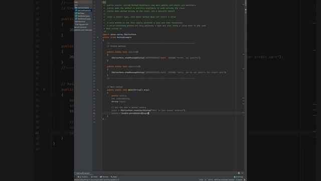 Java void Method Ex3 смотреть онлайн