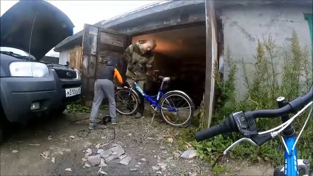 Чиним с папой велосипед