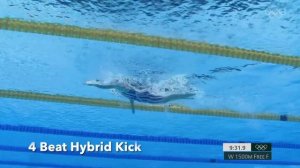 Katie Ledecky 1500m Kicking Technique
