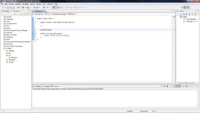Java Tutorial #20 toString смотреть онлайн