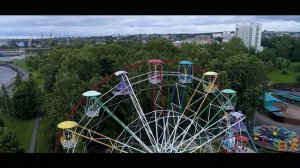 Петрозаводск, Карелия. Коптер летит над портом и набережной. Красиво!