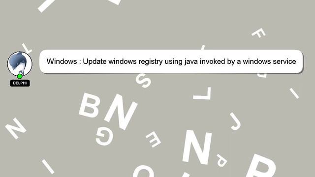 Windows : Update windows registry using java invoked by a windows service of SYSTEM account смотреть онлайн