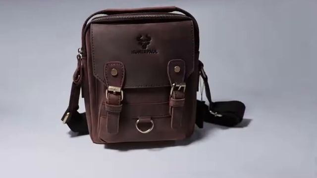 Мужская сумка через плечо Мужская кожаная сумка для документов планшет Коричневая 0734-2-BR смотреть онлайн