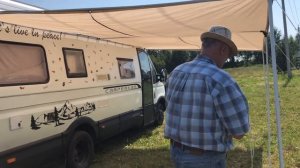 Пикник с плюшевым мишкой. Самодельный тент-палатка для автодома.