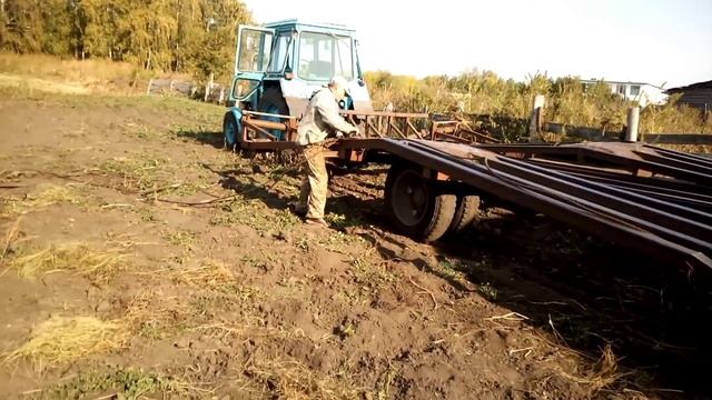 Разгрузка стоговоза, часть 2 смотреть онлайн