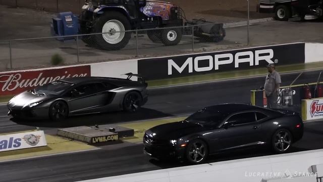 Lamborghini Aventador vs Chevrolet Camaro смотреть онлайн